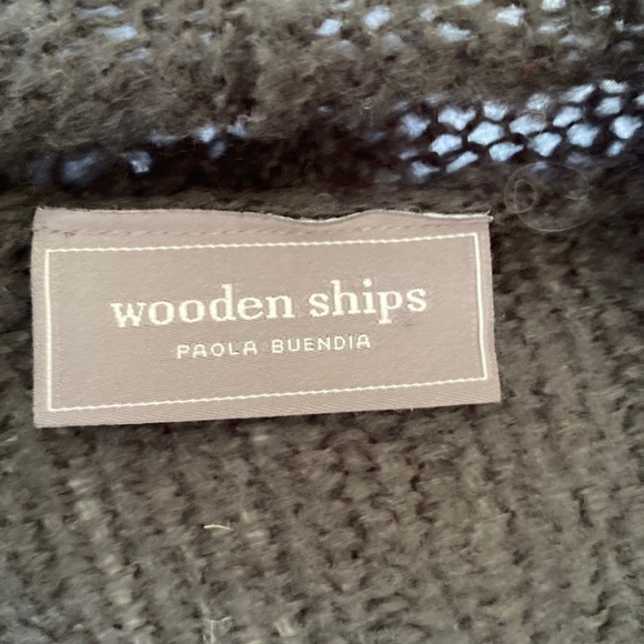 Wooden Ships Open Front Striped Lightweight Cardigan, Size S/M - Picture 3 of 8